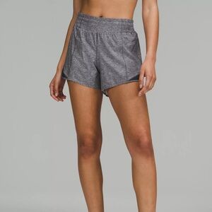 Lululemon Women’s 8 Hotty Hot High Rise 4” Shorts Heathered Grey